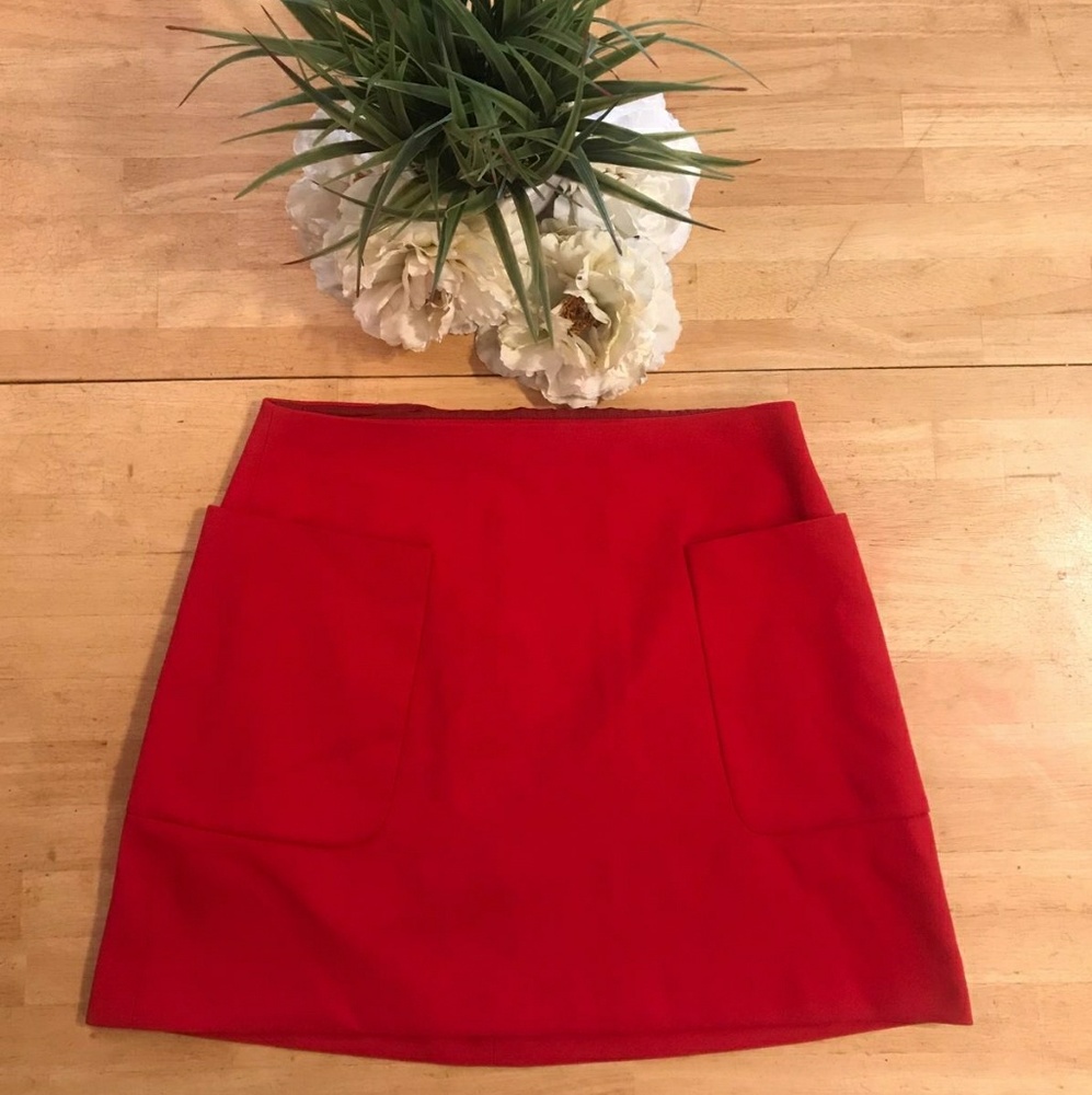 Express Red mini skirt